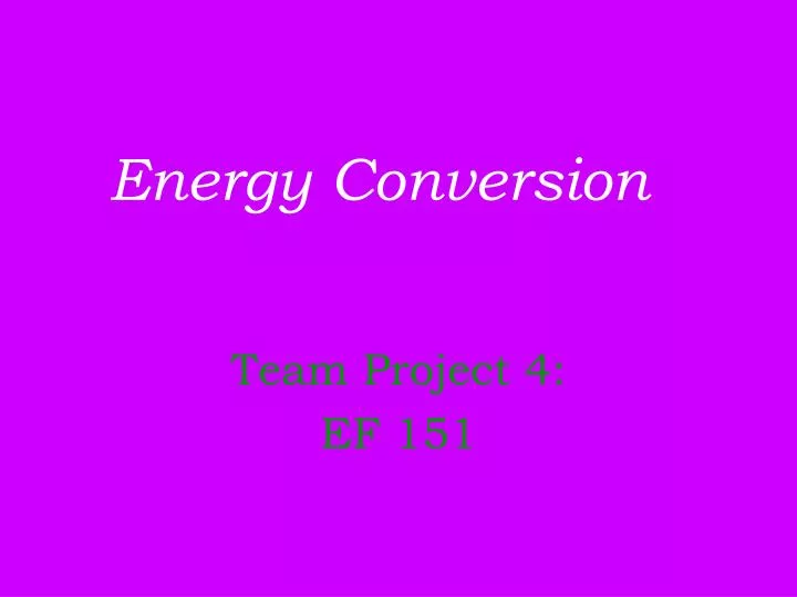 energy conversion n.
