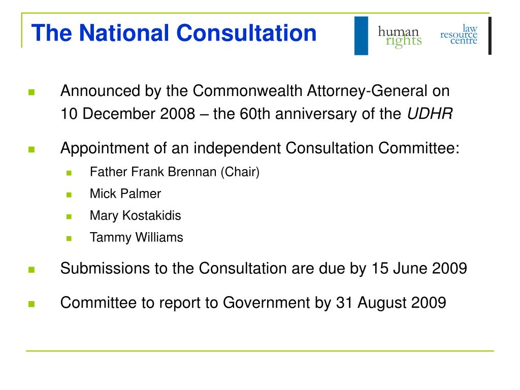 PPT - Get Involved in Australia's National Human Rights Consultation: A ...