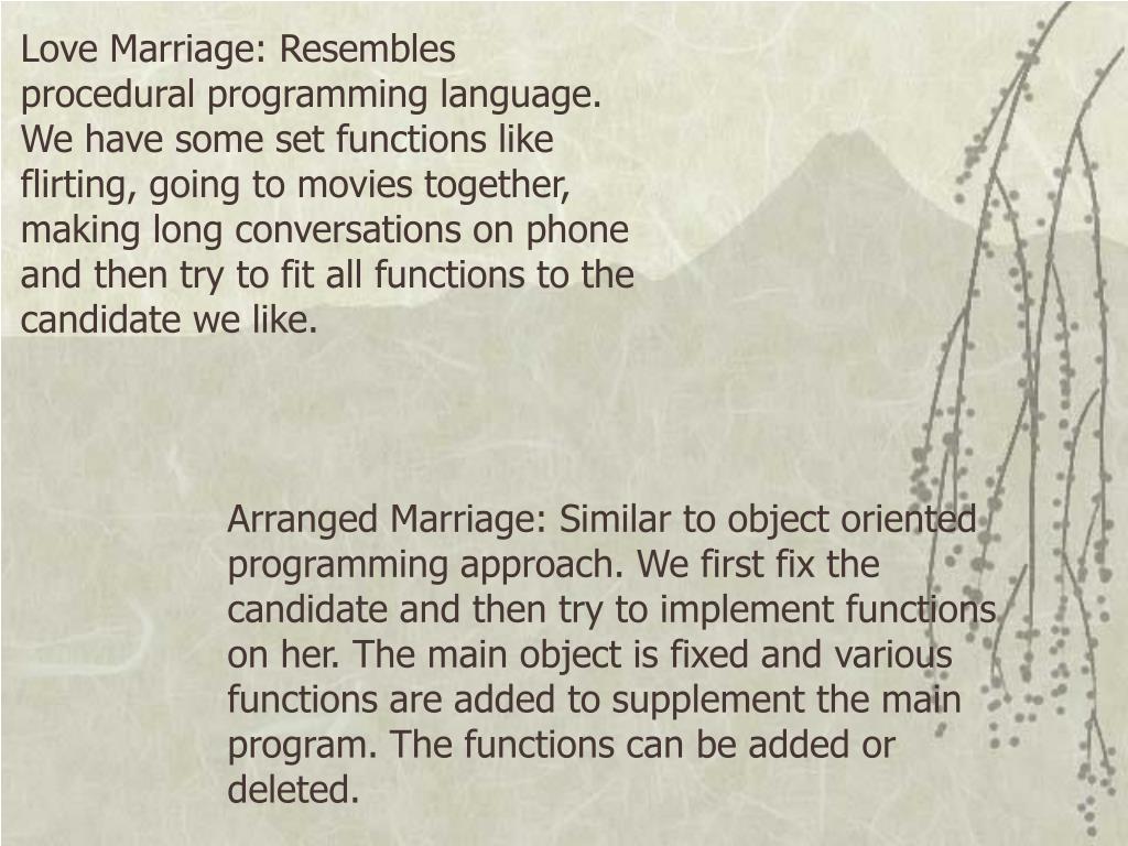 Ppt Love Marriage Vs Arranged Marriage The It
