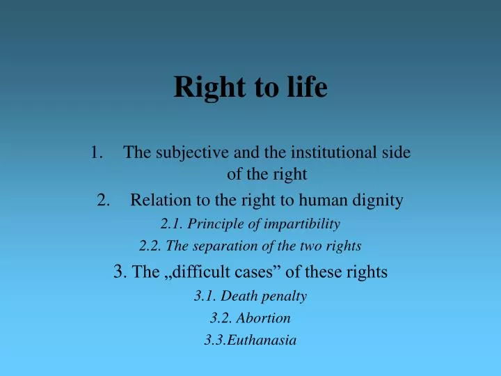 right to life essay pdf