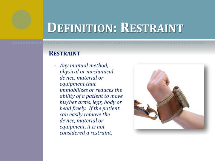 PPT RESTRAINT SECLUSION R S For NON NURSING PowerPoint 