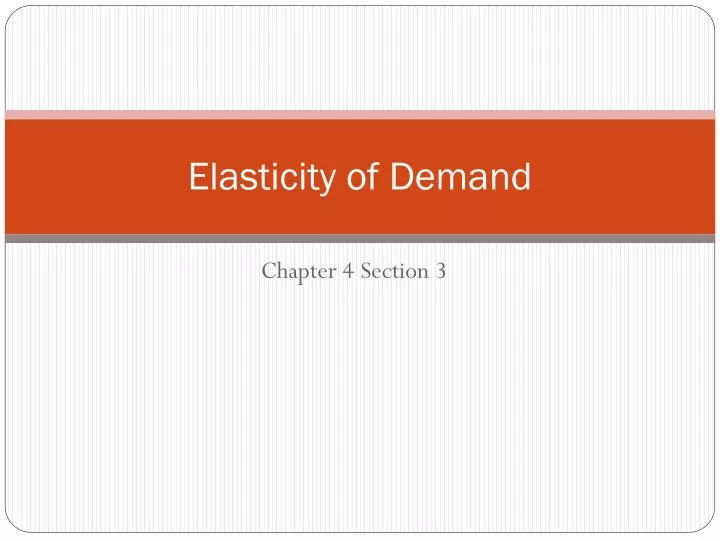 elasticity of demand n.