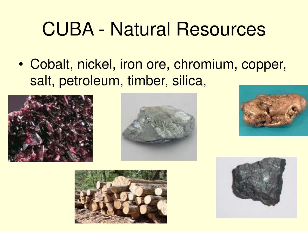 Natural resources of russia. Природные ресурсы Кубы. Куба Минеральные ресурсы. Полезные ископаемые Кубы. Куба природные ископаемые.
