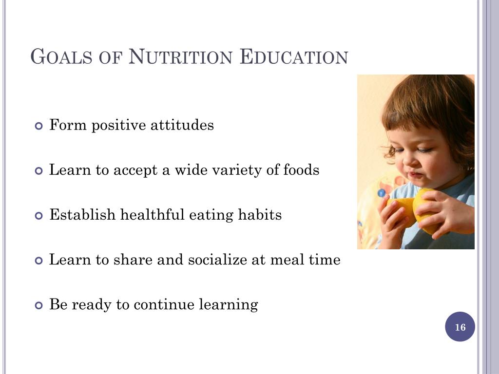 goals of nutrition education