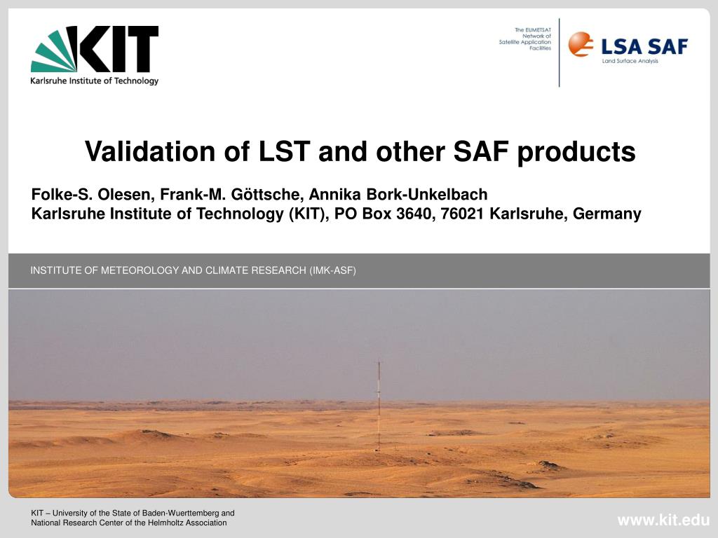 PPT - Validation of LST and other SAF products PowerPoint Presentation -  ID:3126049
