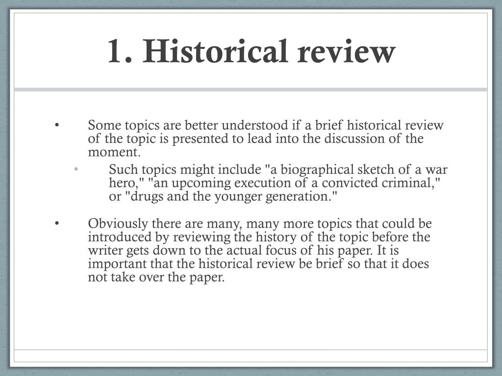 comment on the essay historical dimension