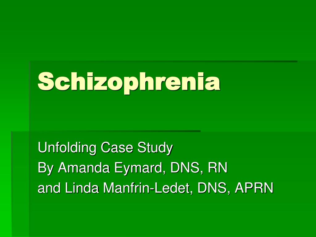 case study on paranoid schizophrenia slideshare