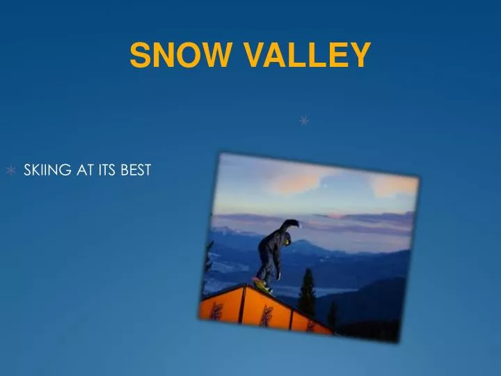 PPT SNOW VALLEY PowerPoint Presentation, free download ID3126790