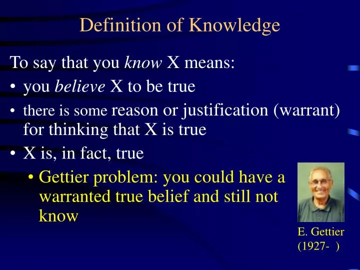 PPT Definition of Knowledge PowerPoint Presentation, free download