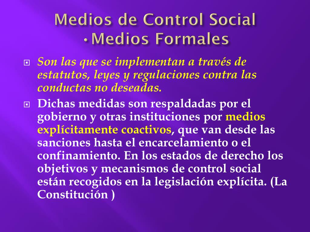PPT - EL CONTROL SOCIAL PowerPoint Presentation, free download - ID:3128197