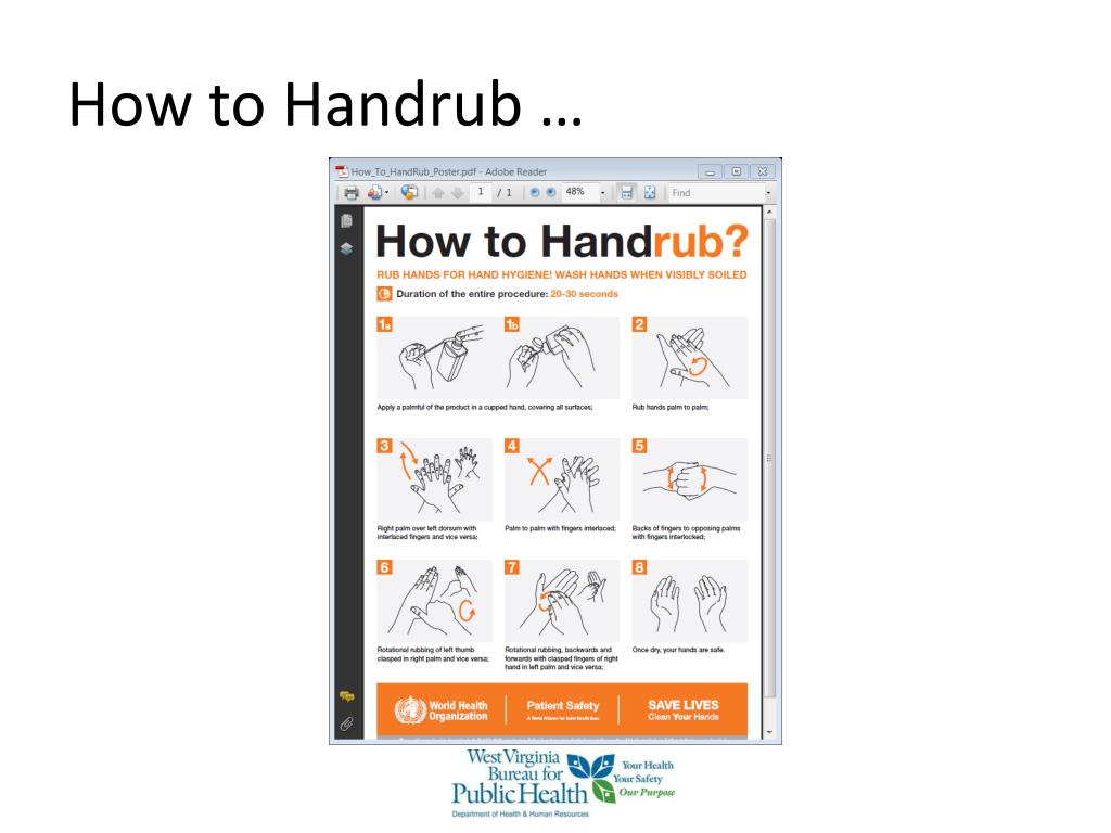 Hand Rub Poster.pdf PPT - Hand Hygiene in Health-care Facilities PowerPoint Presentation ...
