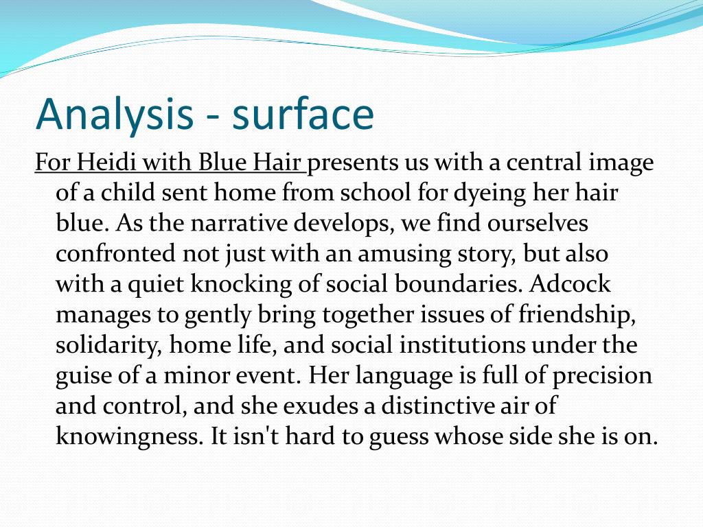 Ppt For Heidi With Blue Hair Powerpoint Presentation Free Download Id 3128400