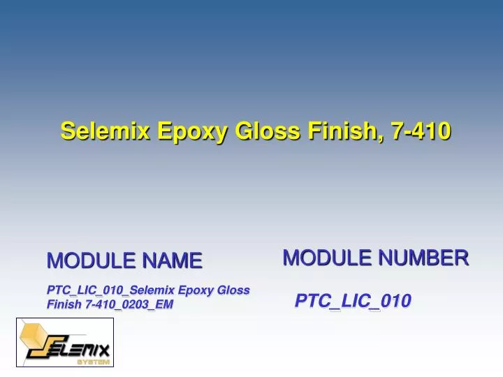 selemix epoxy gloss finish 7 410 n.