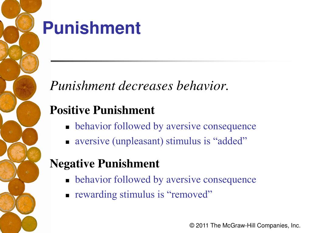 what is presentation punishment in learning