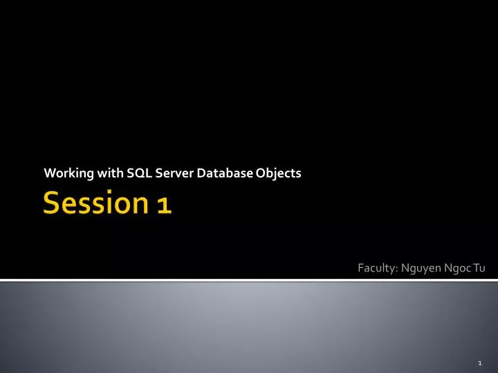 PPT - Session 1 PowerPoint Presentation, free download - ID:3129622