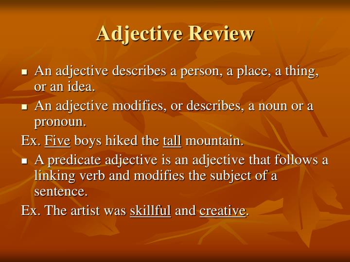 PPT - Adjective and Adverbs: Comparative and Superlative Forms 7 th ...