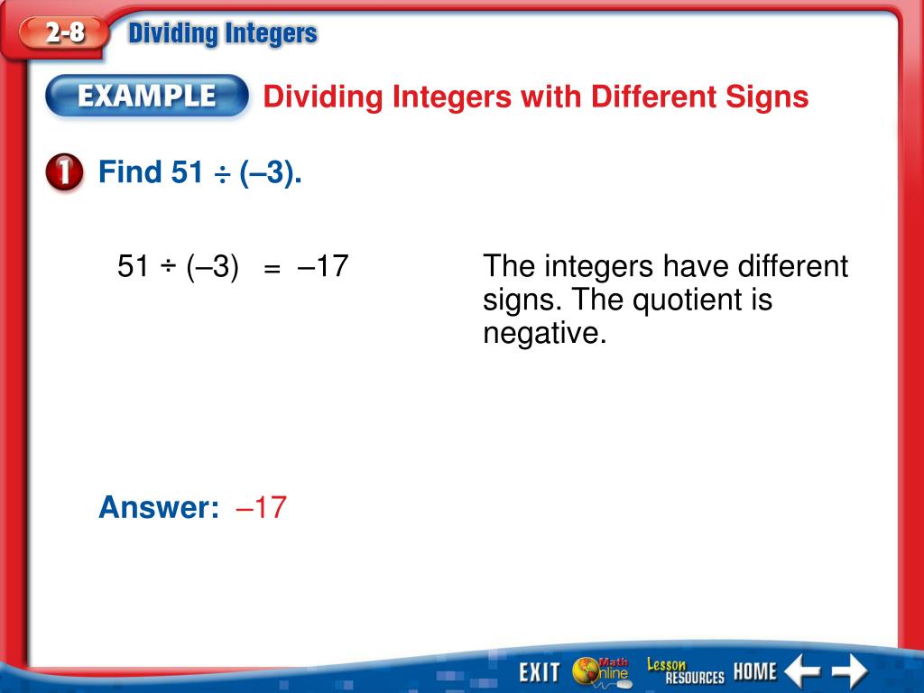 PPT - Mastering Integer Division: Lessons, Examples, and Real-World ...