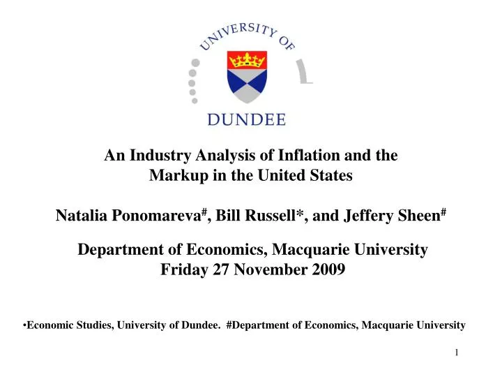PPT - Department of Economics, Macquarie University Friday 27 November ...