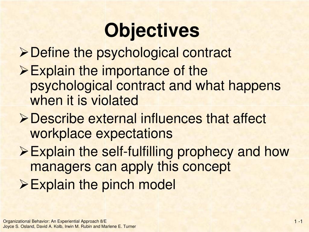 Critically Discuss the Psychological Contract in the