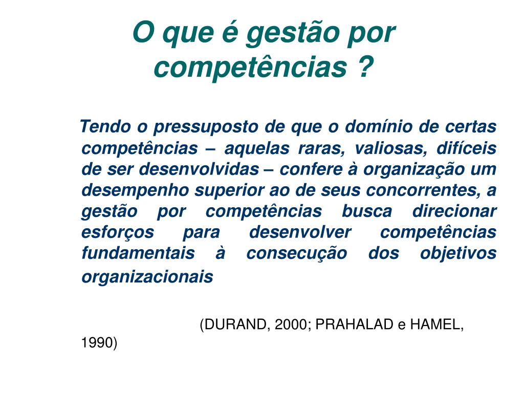 PPT - POR QUE GESTÃO POR COMPETÊNCIAS ? PowerPoint Presentation, Free ...