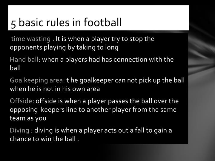 football rules presentation