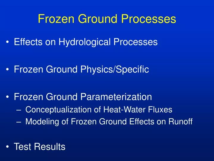 PPT Frozen Ground Processes PowerPoint Presentation, free download