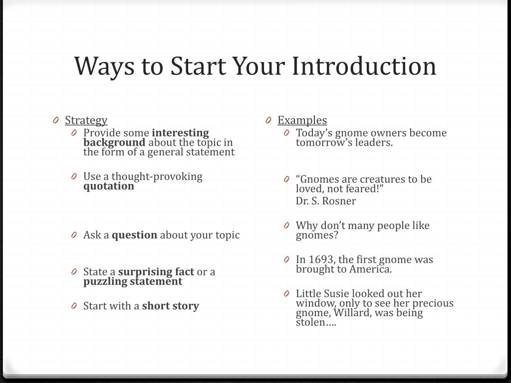 ways to start an essay introduction