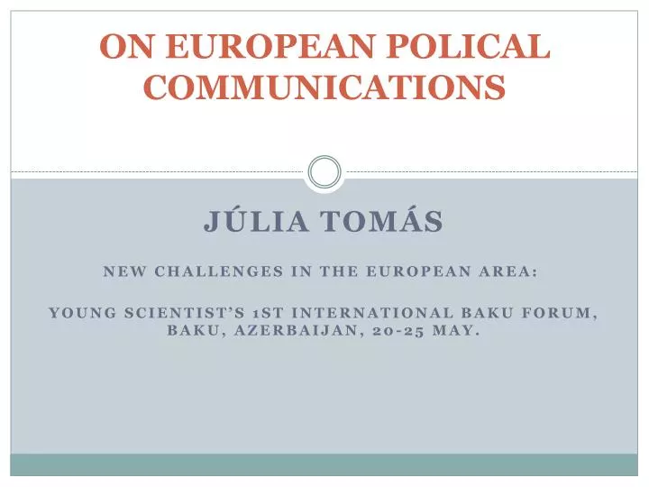 on european polical communications n.