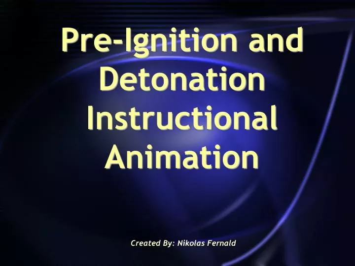 ppt pre ignition and
