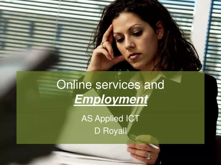 online services and employment n.