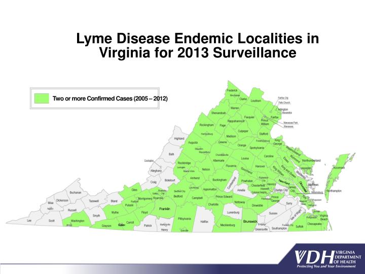 PPT - Lyme Disease Epidemiology & Surveillance in Virginia PowerPoint 