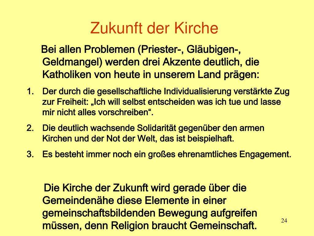PPT - Zukunft der Kirche Wie geht es weiter mit der Kirche? PowerPoint ...