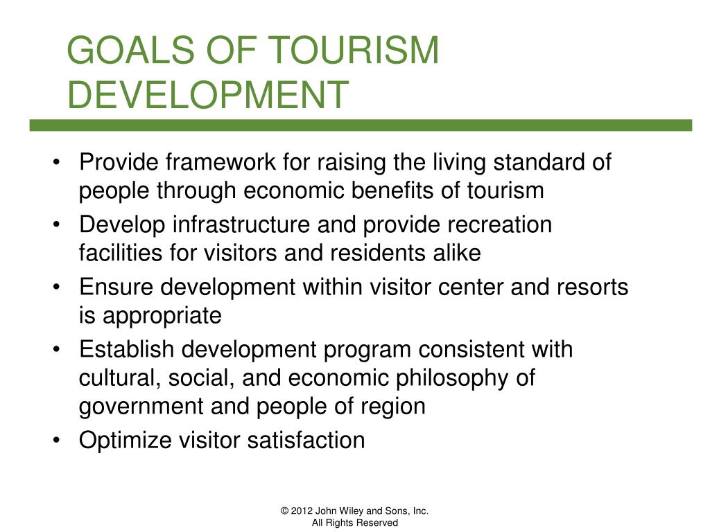 tourism development objectives
