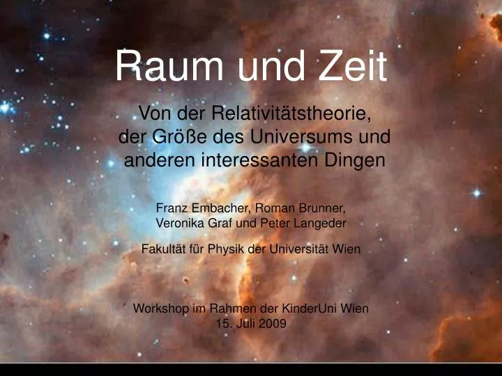 PPT Raum und Zeit PowerPoint Presentation, free download ID3136270