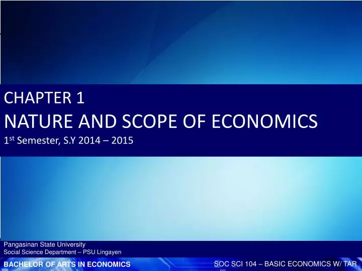 nature & scope of economics