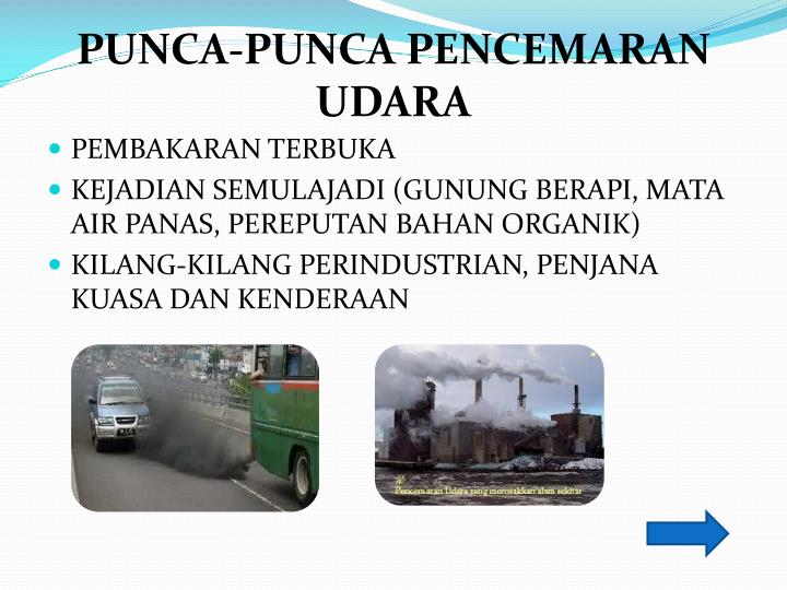 punca dan kesan buruk pencemaran udara