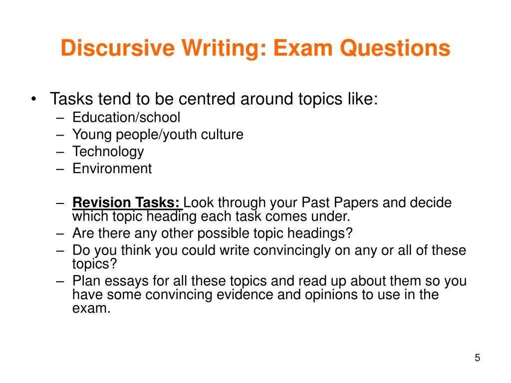 what is discursive essay writing