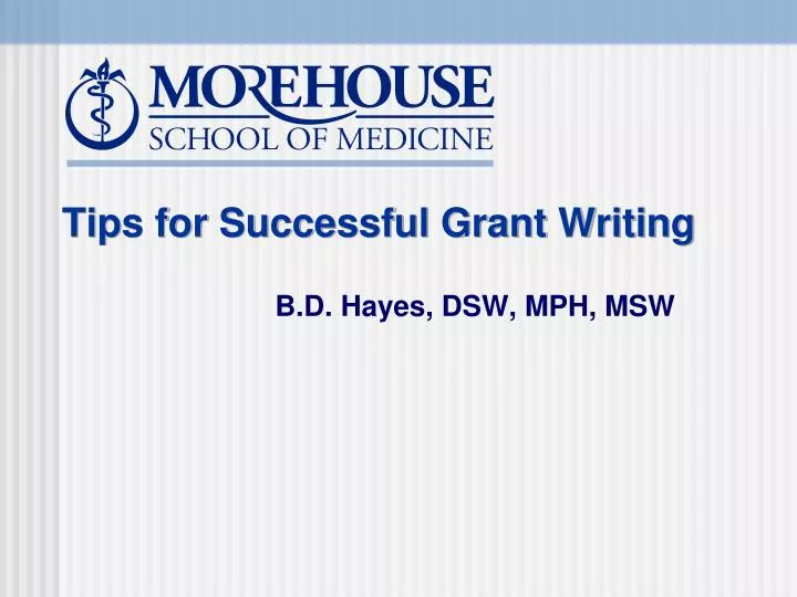 tips for successful grant writing n.