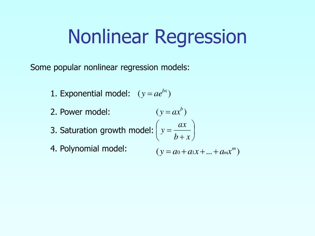 Ppt Nonlinear Regression Powerpoint Presentation Free Download Id