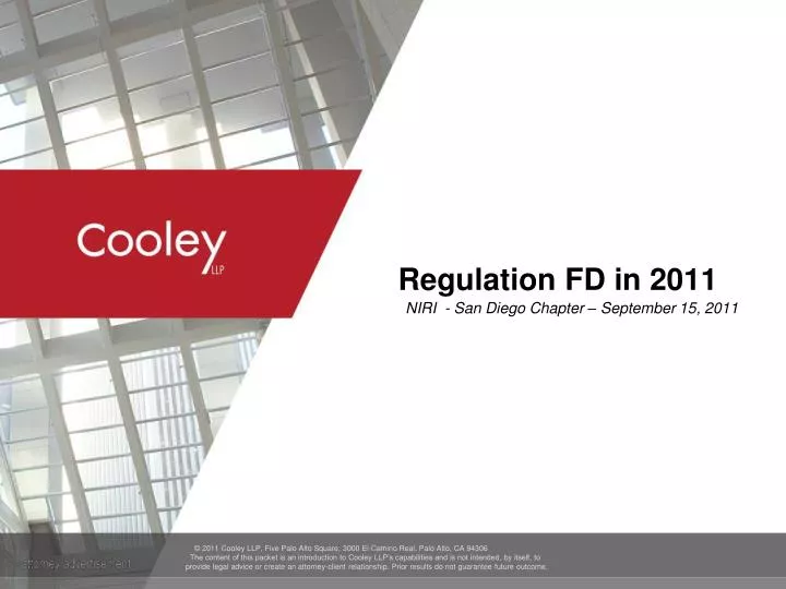 PPT Regulation FD i n 2011 PowerPoint Presentation, free download