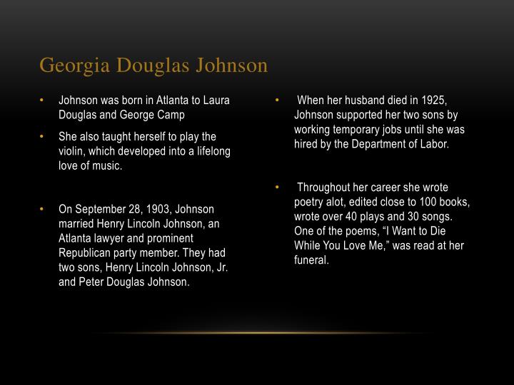 The Selected Works of Georgia Douglas Johnson by Georgia Douglas Johnson The Selected Works of Georgia Douglas Johnson by Georgia Douglas Johnson