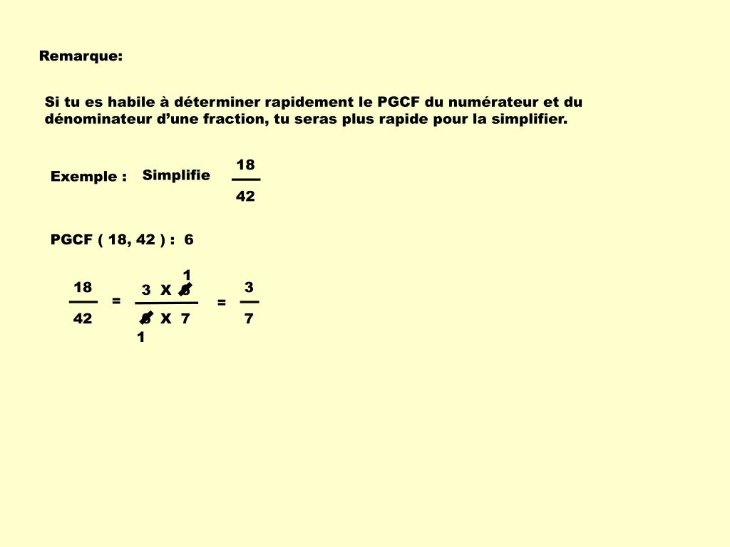 Que Veut Dire Simplifier Une Fraction PPT - Simplifier une fraction. PowerPoint Presentation, free download
