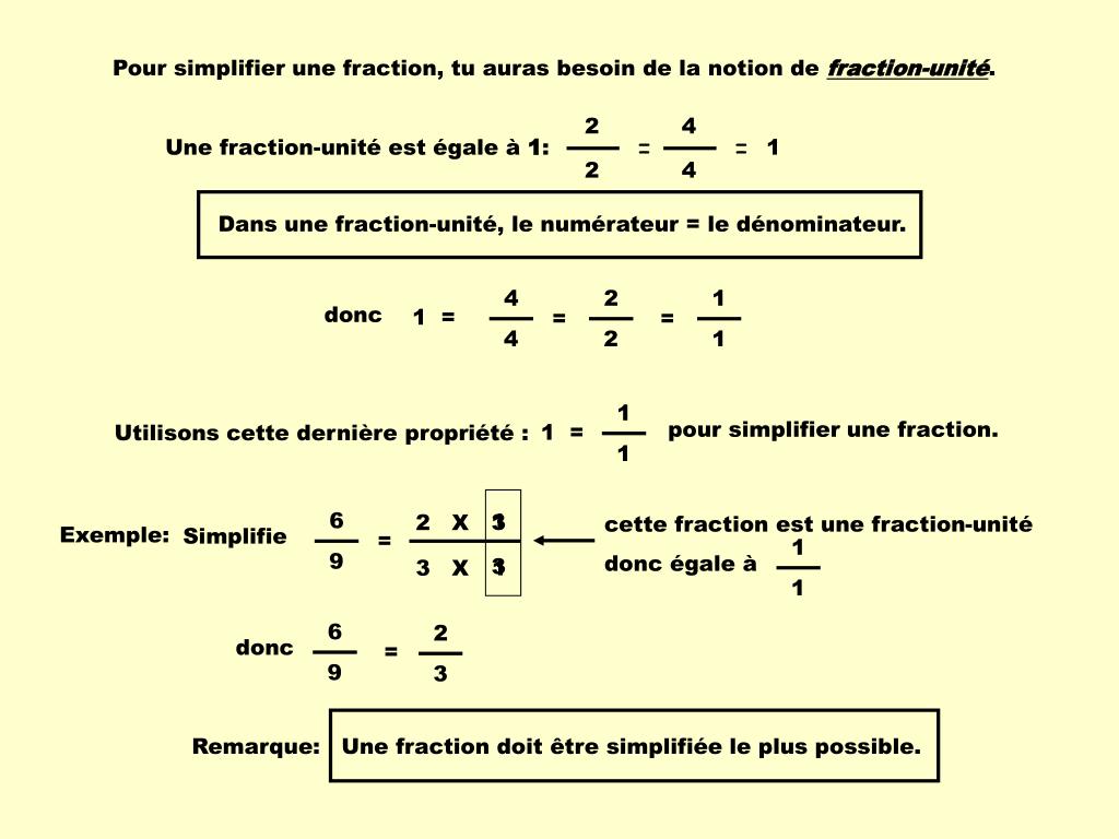 Que Veut Dire Simplifier Une Fraction PPT - Simplifier une fraction. PowerPoint Presentation, free download