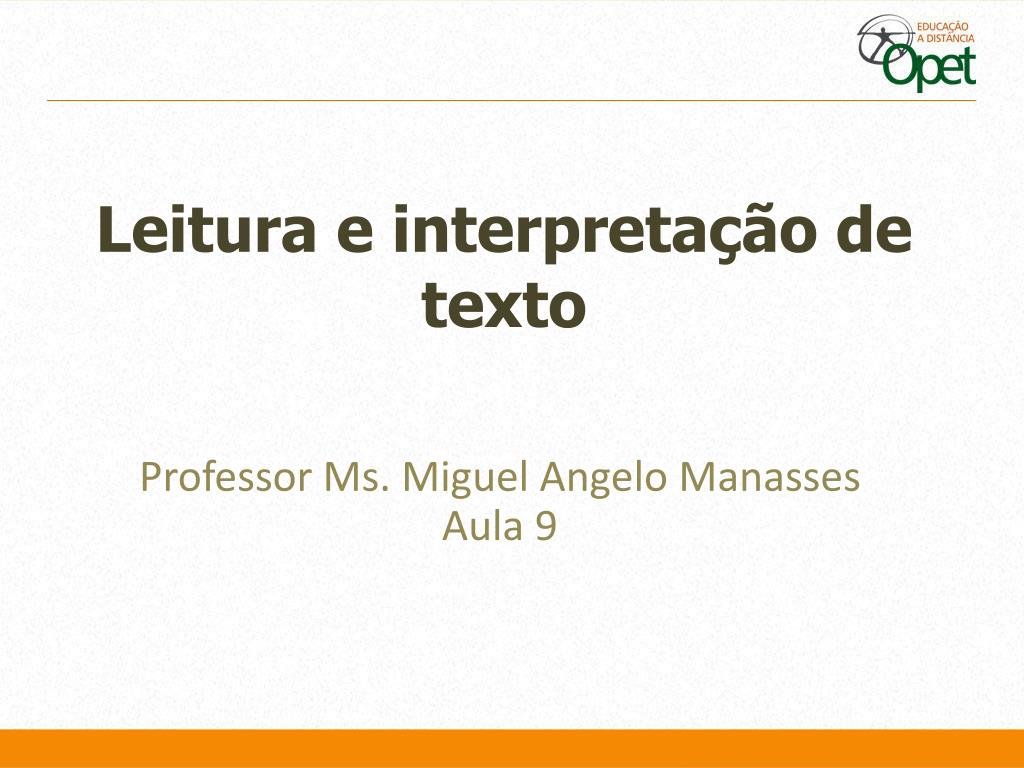 Interpretação De Texto