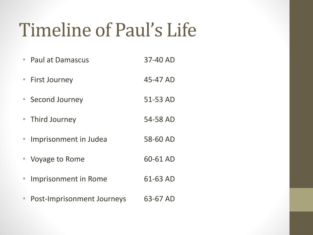 Printable Timeline Of Paul #39 s Life Printable Timeline Of Paul #39 s Life
