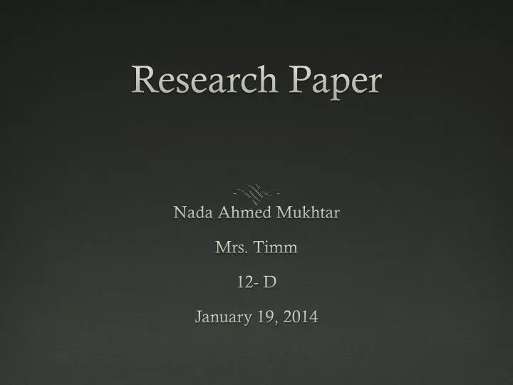 how to present a research paper using powerpoint