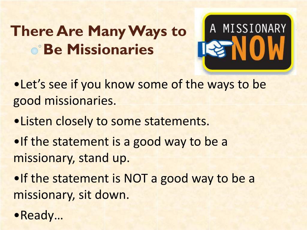 PPT - I Can Be A Missionary PowerPoint Presentation, free download - ID