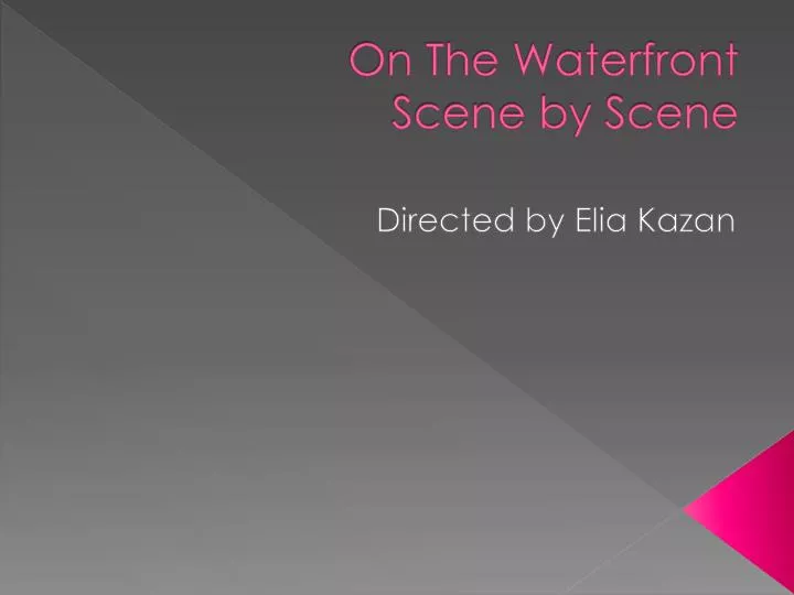 on the waterfront scene by scene n.
