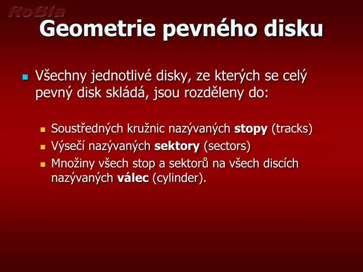 PPT - Geometrie pevného disku PowerPoint Presentation, free download -  ID:3140366
