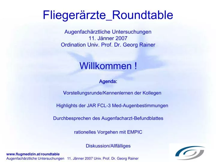 agenda kennenlernen
